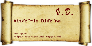 Vitáris Diána névjegykártya